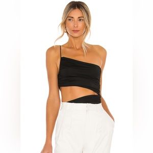 Superdown Black Cutout Bodysuit